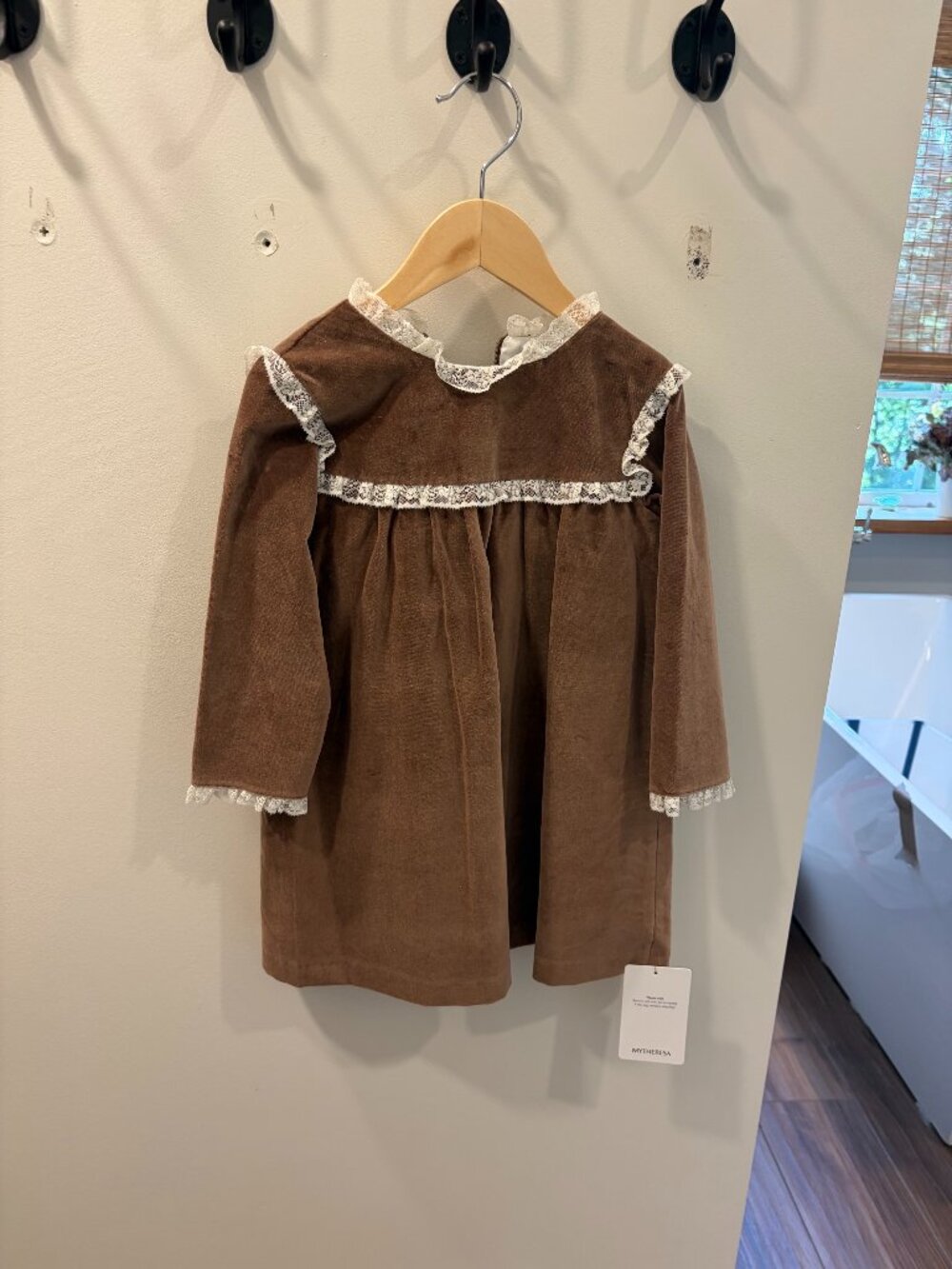 NWT Kids La Coqueta Carolina cotton velvet dress size 4